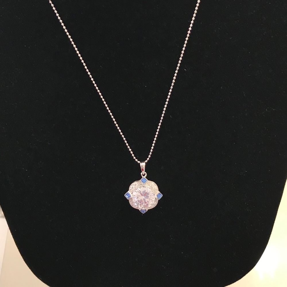 4ct Art Deco Sapphire Pendant - Picture 13 of 14